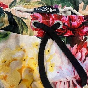 Dolce & Gabbana Floral Print Pants - Red, Yellow, Green